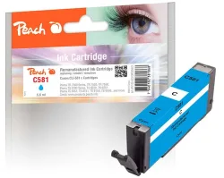 Peach C581 C Druckerpatrone cy ersetzt Canon CLI-581C, 2103C001 für z.B. Canon Pixma TS 8350, Canon Pixma TS 6351 a, Canon Pixma TR 8550