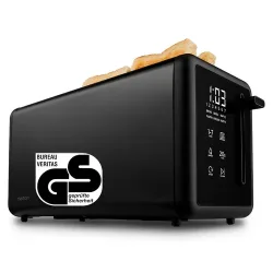 MEDION LIFE Toaster MD12103 schwarz, 2 lange Toastschlitze für bis zu 4 Toasts, LED Sensor-Touch-Display, 7 Bräunungsstufen und 5 Automatikprogramme