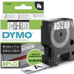 DYMO D1-Schriftband Breite 19 mm schwarz auf weiß, VE 1 Stk