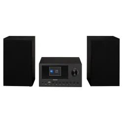 MEDION LIFE P85003 Micro-Audio-System schwarz, Internet/DAB+/PLL-UKW Stereo-Radio mit je 40 Senderspeichern, 2,8'' TFT-Farbdisplay, Bluetooth® 5.0, CD-Player, WLAN, USB, 2 x 15 RMS