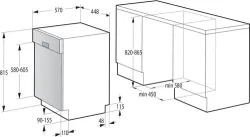 Gorenje GI 520E15X Einbau Geschirrspüler 45cm integriert – Einbau Geschirrspüler 45 cm integriert