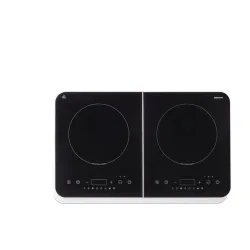 MEDION LIFE Doppel-Induktions- kochplatte   MD 18493, 3.500 Watt Induktionsleistung, 10 Temperaturstufen, 180 Min. Timer, Kristallglas-Oberfläche
