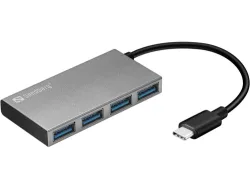 Sandberg -  USB-C to 4 xUSB 3.0 Pocket Hub, Weiss