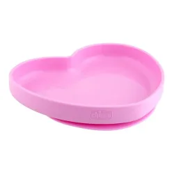Chicco Girl Silikonteller mit Saugfuss 9m+ rosa
