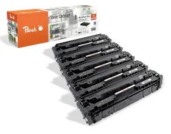 Peach HP 415 X 5 Toner XL (2*bk, c/m/y) ersetzt HP No. 415X, W2030X*2, W2031X, W2032X, W2033X für z.B. HP Color LaserJet Enterprise MFP M 480 f