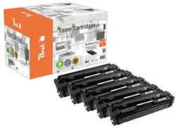Peach HP 415 A 5 Toner (2*bk, c/m/y) ersetzt HP No. 415A, W2030A*2, W2031A, W2032A, W2033A für z.B. HP Color LaserJet Enterprise MFP M 480 f