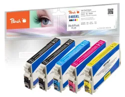 Peach E405 XL 5 Druckerpatronen XL (2*bk/c, m, y) ersetzt Epson No. 405XL für z.B. Epson WorkForce ECC 7000, Epson WorkForce Pro WF -3800