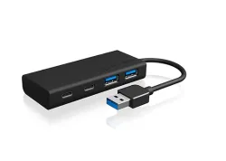 ICY BOX, IB-HUB1426-U3, USB 3.2 Gen 1 Hub Type-A zu 2x Type-C® und 2x Type-A USB Anschlüssen