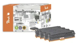 Peach HP 304 A 4 Toner (bk, c/m/y) ersetzt HP No. 304A, CC530A, CC531A, CC532A, CC533A für z.B. HP Color LaserJet CM 2300