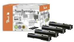 Peach HP 126 A 4 Toner (bk, c/m/y) ersetzt HP No. 126A, CE310A, CE311A, CE312A, CE313A für z.B. HP TopShot LaserJet Pro M 275 nw