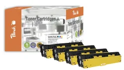 Peach HP 128 A 4 Toner (bk, c/m/y) ersetzt HP No. 128A, CE320A, CE321A, CE322A, CE323A für z.B. HP LaserJet CP 1500, HP LaserJet CP 1525
