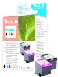 Peach HP 300 XL 2 Druckköpfe XL (bk, col) ersetzt HP No. 300XL, CC641EE, CC644EE für z.B. HP DeskJet D 1600, HP DeskJet D 1658, HP DeskJet D 1660