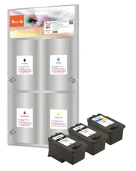 Peach C540 XLBK 3 Druckköpfe XL (2*bk, col) ersetzt Canon PG-540XLBK*2, CL-541XLC, 5222B005, 5226B004 für z.B. Canon Pixma TS 5150