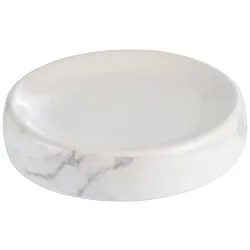 Seifenschale, Keramik mit Marmor-Look, 11 x 2,5 cm