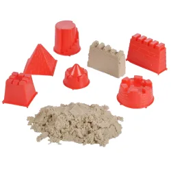Modelliersand 500g und 6 Sand-Förmchen