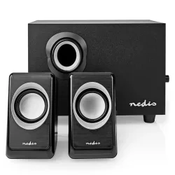 Lautsprecher mit Subwoofer, 2.1-Stereo-Sound, 3,5mm Stereo Anschluss
