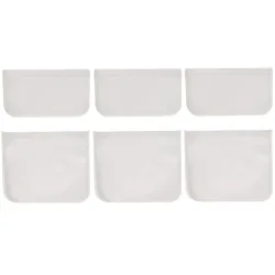 Beutel für Lebensmittel, wiederverwendbar, 6er-Set, 22 x 12 cm und 22 x 18 cm