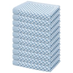 10er-Set Grubentücher, hellblau, Geschirrtücher 50 x 70 cm