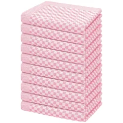 10er-Set Grubentücher, rosa, Geschirrtücher 50 x 70 cm