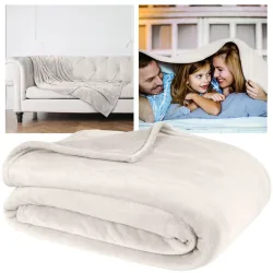 Kuscheldecke L, beige, Couchdecke 180 x 220 cm