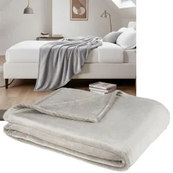 Kuscheldecke L, hellgrau, Couchdecke, 180 x 200 cm