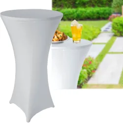Stehtischhusse, weiss für Tische bis 110cm, Ø 80 cm