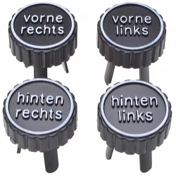 4tlg Reifenmarkierer für den Reifenwechsel,  Ø 26 x 31 mm