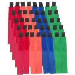40 Kabel-Klettbänder in 8 verschiedenen Farben, 180 x 25 x 2mm