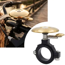 Flache Veloglocke aus Kupfer, extra laut, gold, Ø 4,8 cm