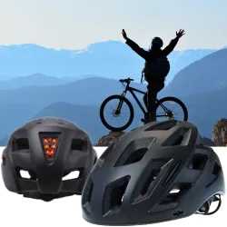 Velohelm mit Rücklicht, L (58 - 61 cm)