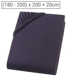 Topper Premium Qualitäts-Jersey Fixleintuch, 100% Baumwolle, schwarz, 200 x 200 cm