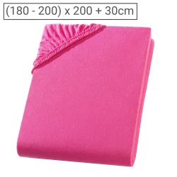 Übergrösse Qualitäts-Jersey Fixleintuch, 100% Baumwolle, magenta, 200 x 200 cm