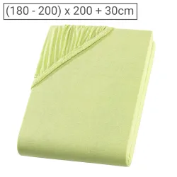 Übergrösse Qualitäts-Jersey Fixleintuch, 100% Baumwolle, apfel, 200 x 200 cm