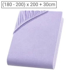 Übergrösse Qualitäts-Jersey Fixleintuch, 100% Baumwolle, flieder, 200 x 200 cm