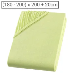 Boxspringbett-Topper Übergrösse Qualitäts-Jersey Fixleintuch, apfel, 200 x 200 cm