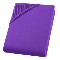 Boxspringbett-Topper Übergrösse Qualitäts-Jersey Fixleintuch, violett, 200 x 200 cm