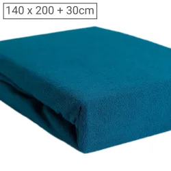 Doppelbett Luxus Frottee Fixleintuch, 80% Baumwolle, 20% Mikrofaser, petrol, 140 x 200 cm