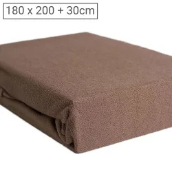 Übergrösse Luxus Frottee Fixleintuch, 80% Baumwolle, 20% Mikrofaser, nougat, 180 x 200 cm