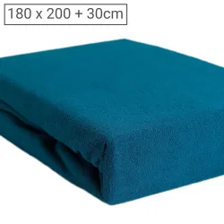 Übergrösse Luxus Frottee Fixleintuch, 80% Baumwolle, 20% Mikrofaser, petrol, 180 x 200 cm