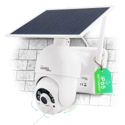 Smarte kabellose Pan-Tilt Überwachungskamera mit Full-HD, Akku&Solarpanel, IP66, Outdoor