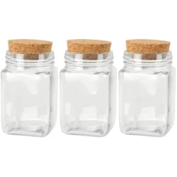 3er Set Vorratsglas mit Korkverschluss 250 ml