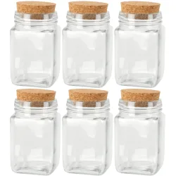 6er Set Vorratsglas mit Korkverschluss 250 ml