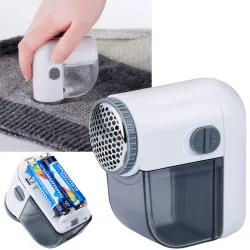Mini-Fusselrasierer mit Auffangbehälter, batteriebetrieben