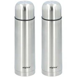 2er-Set Thermosflasche, Edelstahl, 480ml