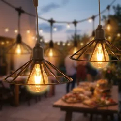 Partybeleuchtung, Lichterkette für Innen/ Aussen, 6 LED-Lampen, IP44