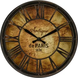 Wanduhr mit römischen Zahlen, Antik-Design, Ø 21 cm