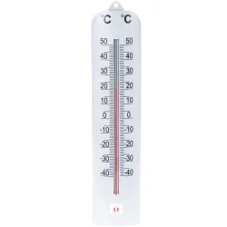 Analog-Garten-Thermometer, 27,5 x 9 cm, weiss