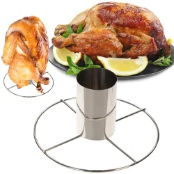 Poulet Bräter, Edelstahl für Grill und Backofen