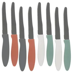 Steakmesser-Set, 8 Stück in 4 verschiedenen Farben, 20.5cm