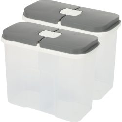 2er-Set Vorratsdose mit 2 Fächern, 2100 ml